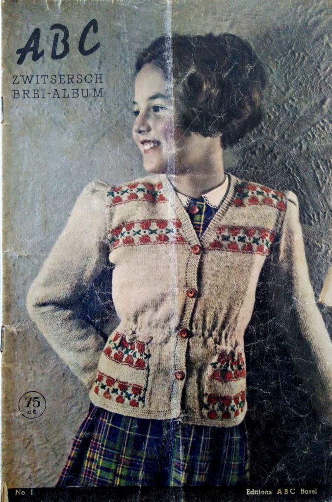 De Breistaat: ABC Zwitschersch Brei-Album, Meisjesvest, leeftijd 10 jaar - Vintage knitting