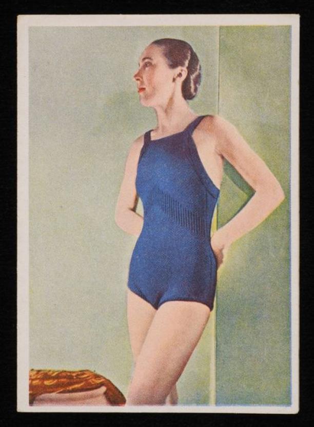 Foto van een patroon voor een gebreid damesbadpak van LUX wasmiddel, jaren '30