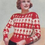 De Breistaat breien Vintage Novelty Sweater Christmas Kerstmis The Needlewoman Christmas Jumper no. 185 1937/1938 kersttruien