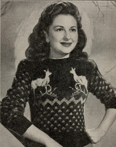 De Breistaat breien Vintage Novelty Sweater Christmas Kerstmis The Australian Home Journal Reindeer Sports Jumper